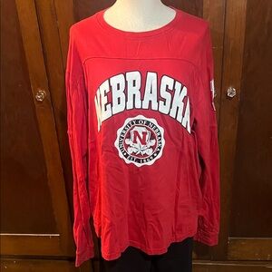 Nebraska Kids Long Sleeve Shirt - Red